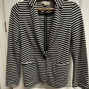 Chico's Black and White Striped Women's Jacket